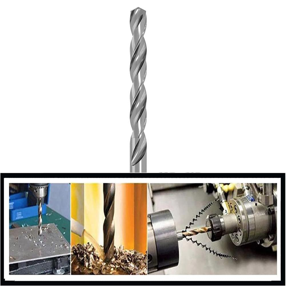 Punte elicoidali, punta elicoidale for metallo, 1 in acciaio ad alta velocità 6542, codolo dritto esteso da 9,0~20,0 mm rettificato for lega di alluminio(18.5mm)