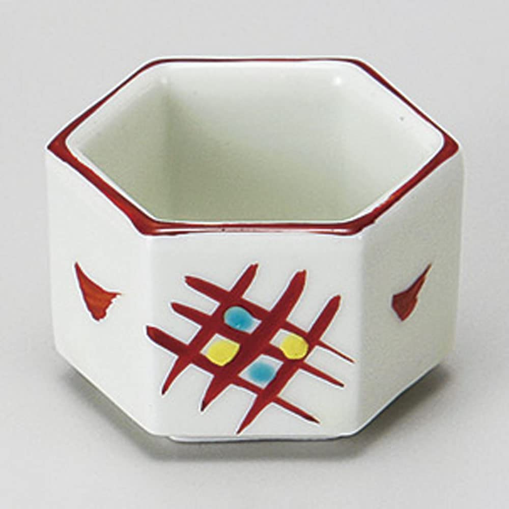 Amazon.co.jp: 山下工芸 (Yamasita craft) 赤絵格子六角豆鉢 113-23