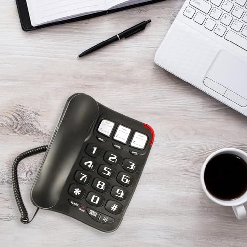 ELECDON-Large-Button-Phone-for-House-One-Touch-Dialing-Amplified-Corded-Phone-with-Speakerphone-for-Home-Landline-Phones-No-Need-to-use-Batteries-Noise-Cancelling-for-Hotel-Business-Office