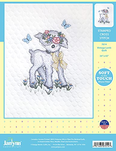 Image of Janlynn Quilt Kit Vintage Lamb, Twin