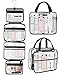 Hanging Toiletry Bag, Clear Travel Toiletry Bag with Detachable TSA Approved Clear Bag Airline 3-1-1 On Compliant Bag Large Makeup Bag for Men and Women (Black)