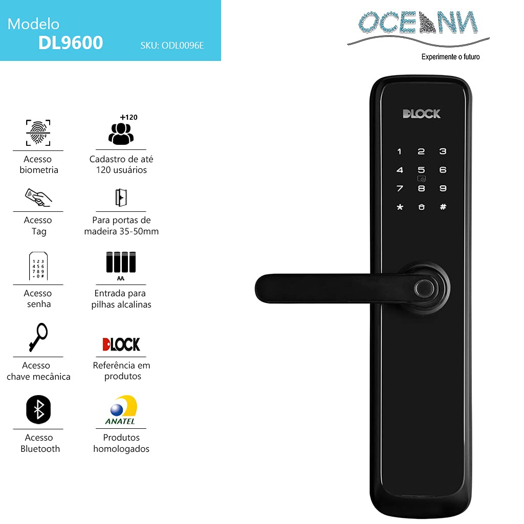 Fechadura Digital - DL 9600 - Lado Esquerdo | Amazon.com.br