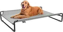 Cama Suspensa para Cachorros Pet Grande Antiderrapantes Respirável Cinza GG 110x77x21 cm