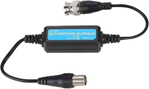 Aislador de bucle de tierra, cámara de seguridad Sistema estéreo para el hogar Aislador de ruido BNC macho a hembra Filtro de ruido de audio para