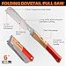 JORGENSEN Japanese Pull Saw, 6 Inch Pro Folding Dovetail Saw with Beech Wood Long handle, SK5 Steel Blade Tool-less Quick Change, 21TPI Cross Cut Woodworking Handsaw for Hardwood, Softwood