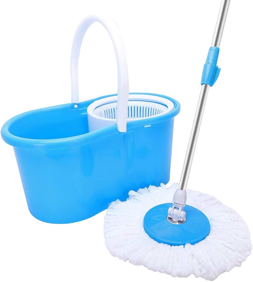 dual bucket spin mop