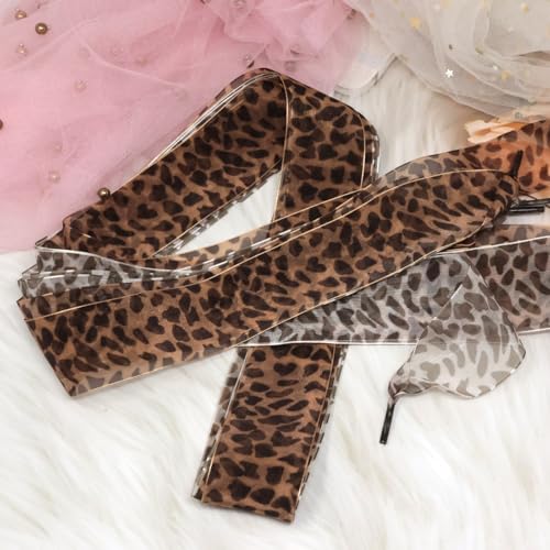 2 Pairs Fashion Leopard Shoelaces Flat Bottom Satin Shoe Laces Casual Shoes Sports Sneaker Ribbon Shoestring for Women4