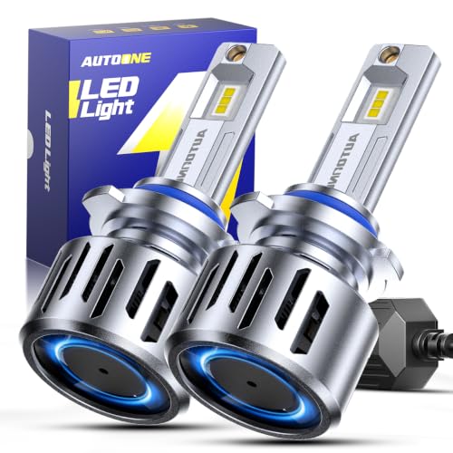 Image of AUTOONE 9005 HB3 LED Bulbs, 100000LM 18X Ultra Brighter, 6500K White, 2PCS