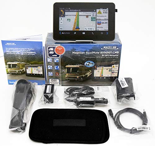Magellan RoadMate RV9490T-LMB 7" High-Clarity RV GPS Navigator with US/CAN/PR Maps and Carrying