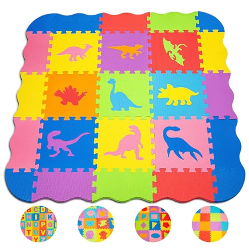 Toyvelt FOLDABLE PLAY MAT Baby Play Mats For Floor 48 Inchx48 Inch Foam Rugs cover