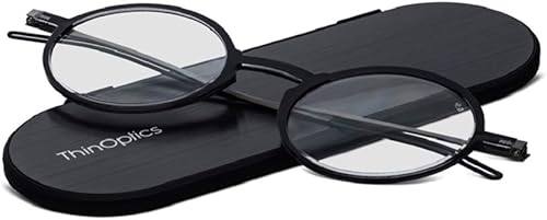 Miniatura 12 de ThinOptics Reading Glasses Estuche regular/marrón rectangular,Estuche acoplable / Rectángulo Negro,Funda acoplable / rectangular