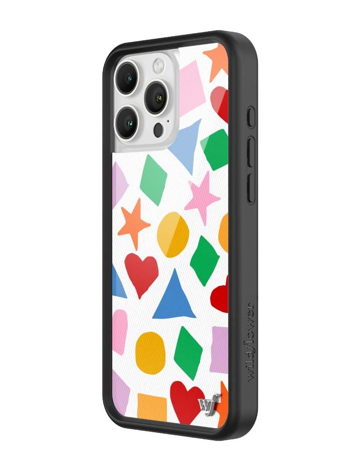 Image of Wildflower Cases - Compatible with iPhone 16 Pro Max | Protective Black Bumper, 6.5ft Drop Test Certified, Women Owned Small Business | Slushy Noobz Shapes and Colors