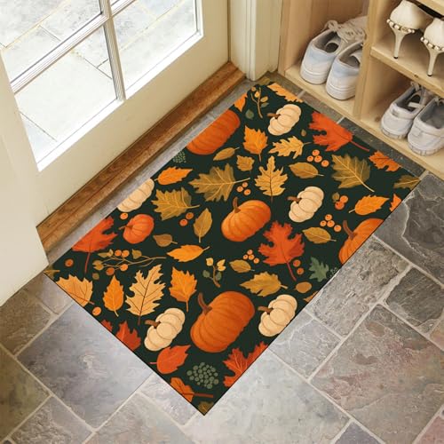Paillasson absorbant antidérapant à profil bas tapis lavable botanique