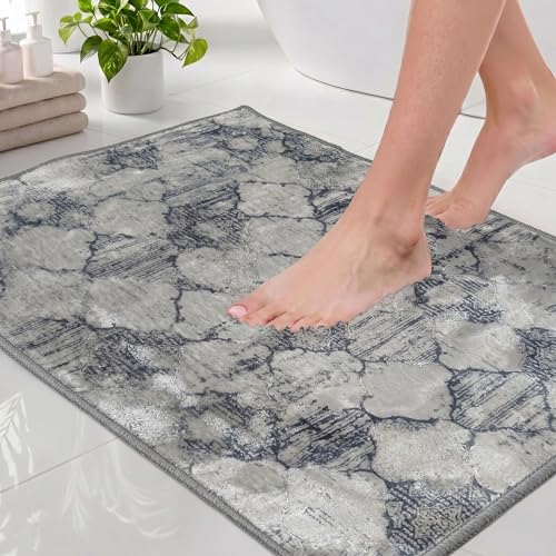 Image of Medallion Vintage Look Carpet for Living Room Bedroom Dining Room | Washable Area Rug with Non Slip TPR Backing | Modern Floor Carpet for Home(Design04-16x24 Inches)