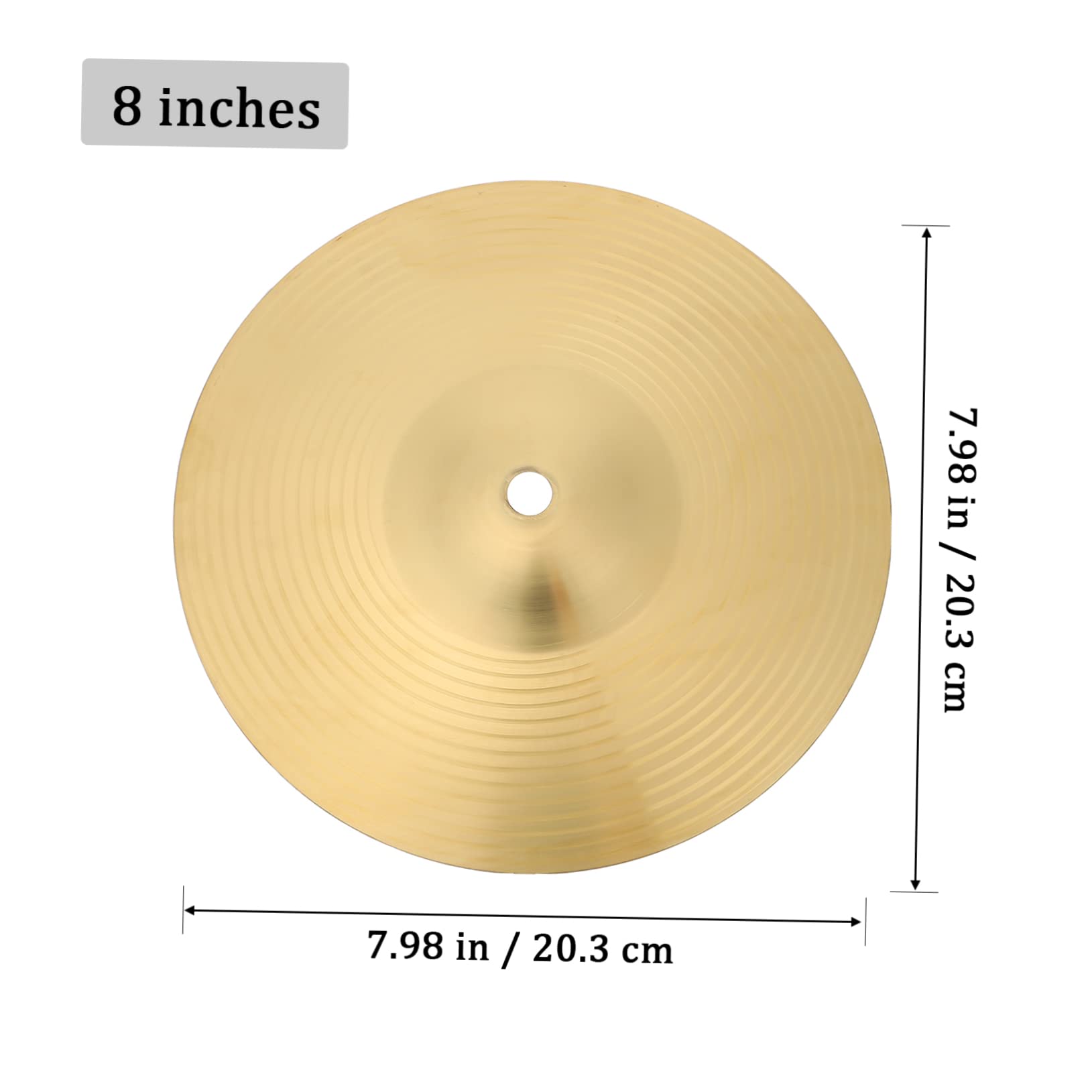 Milisten Drum Set Cymbal Replacement 8-inch Brass Cymbal Jazz Sound Easy to Install Store