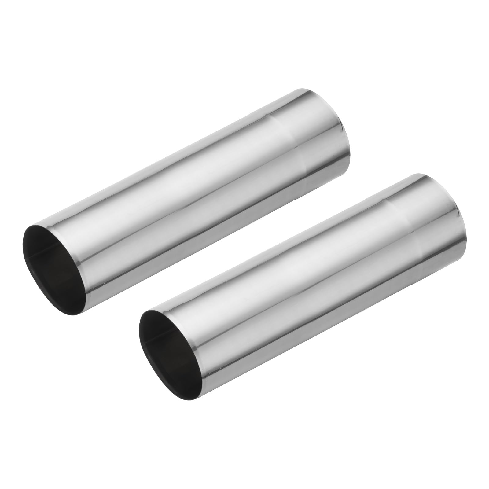 PATIKIL 8x30cm Stove Pipe, 2Pcs Stainless Steel Thickened Lengthen Straight Tent Stove Chimney Pipe Flue Extension for Camping Stove Vent Water Heater Smoke Exhaust