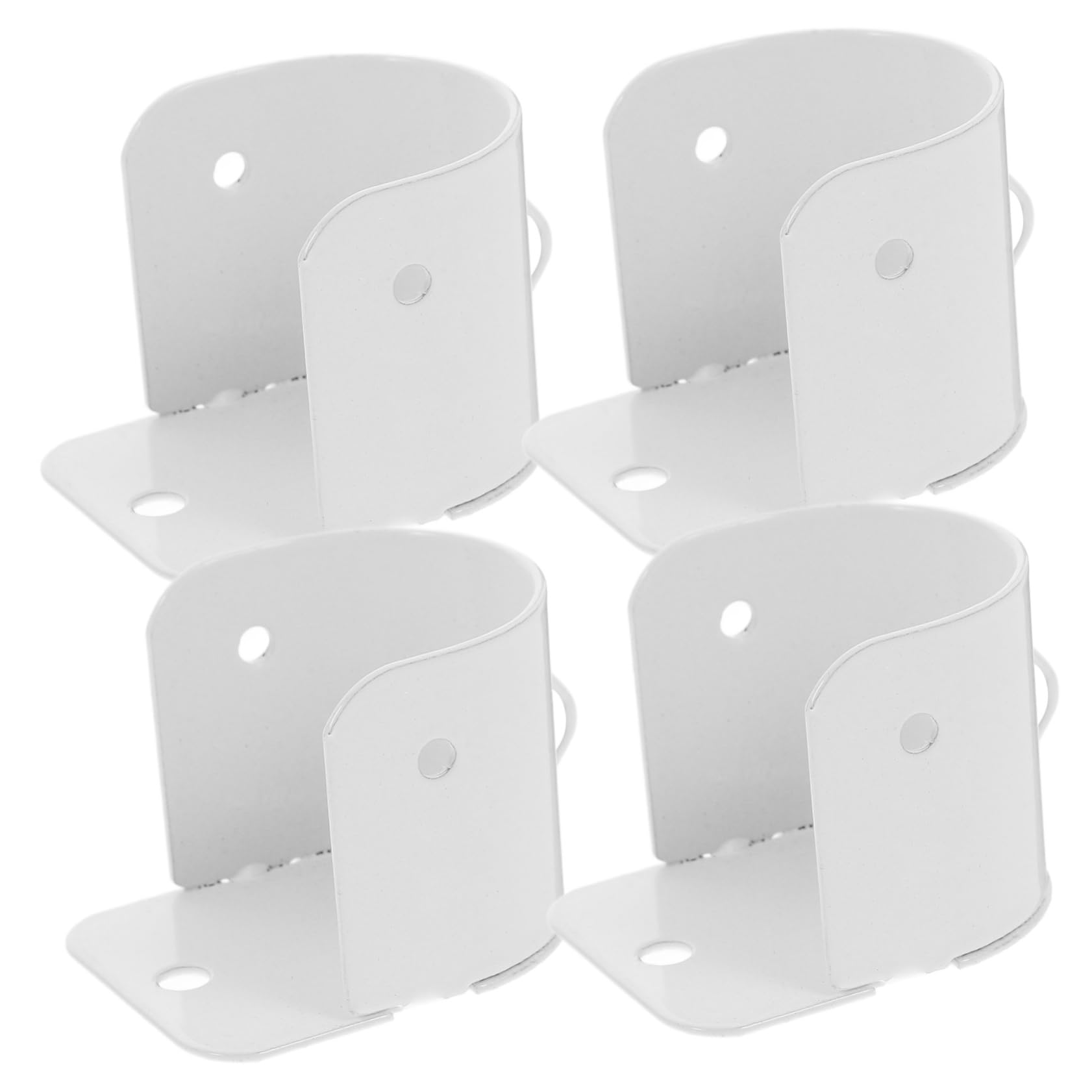 Happyyami 4Pcs Closet Pole Flange Holder Iron Wardrobe Rod Socket Easy Install Support Bracket for Closet Rod System Classic Design Sturdy Structure for Home Decor