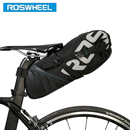 gepäcktasche für sattelstütze LIANYG Gepäckträgertasche Fahrrad Tasche Fahrradsattel Sitzaufbewahrung Radfahren MTB Road Rear Pack Wasserdicht Ausziehbar 8L 10L Satteltasche (Farbe: 8L, Größe: XL) Sport & Freizeit Shimano Road Cleat Guide Trekking Poles Bitte beachten Sie Glanz oder Matt:Transparent Blau-C