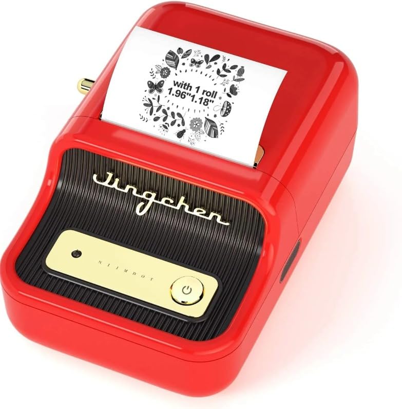 Image of B21 Wireless Thermal Label Printer, 2 Inch Bluetooth Portable Label Maker with App Control, Inkless Sticker Printer for Barcode, QR Code, Shipping, Price, Address & Organization Labels