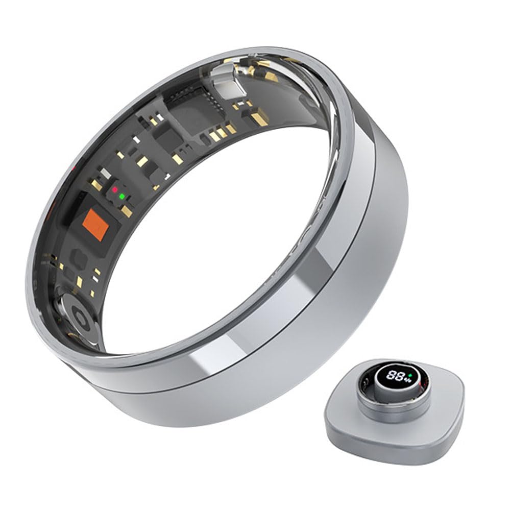 Anello Smart, Anello Intelligente Uomo Smart Ring Donna Anello Intelligente Anello Contapassi Grey 7#