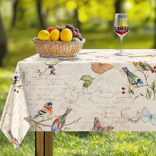 Nappe de branche d'oiseaux rectangulaire rétro rustique 152x213 - 3