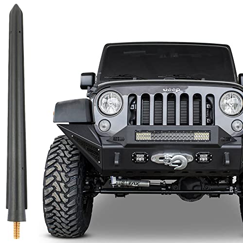 Image of BASIKER Antenna Fit for Jeep Gladiator Wrangler Unlimited Rubicon JL Sahara | Unique Design, Fit for 2007-2026 Jeep Wrangler Gladiator Accessories, Short Truck Offroad Car Radio Antenna Replacement
