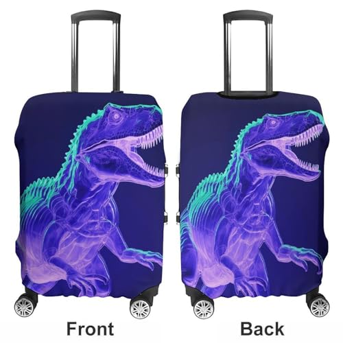 Green Dinosaur Style Luggage Covers Tsa Approved Suitcase Cover Elastic Washable Luggage Sleeve Carry on Cover Protector Anti-Scratch Suitcase Protector Fits 19-30 Inch Case(M)3