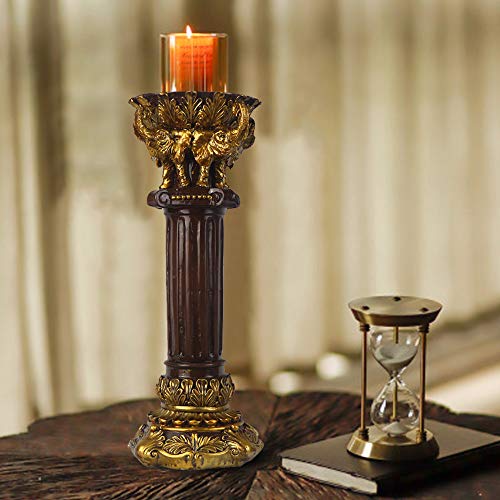Big Size Candle Holder Sets Decor, Elephant Candle Holders Classic And Noble Design, Pillar Candle Stand For Home Coffee Table Decor,10.5" #TOP5