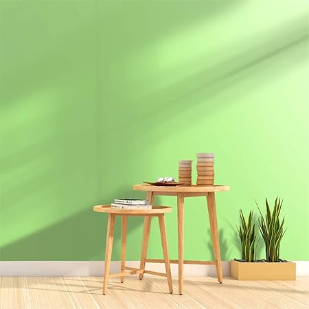 Amazon 壁紙シール つるつる 貼ってはがせる壁紙 無地 緑 賃貸ok 剥がせる リメイクシート 模様替え キッチン 浴室 リビングルーム 防水 耐熱 防カビ カッティングシート 45cmｘ3m アップルグリーン 壁紙