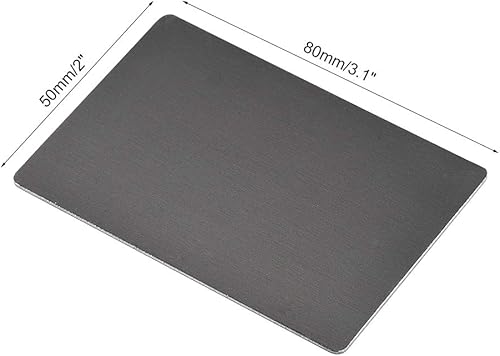 Miniatura 2 de uxcell Tarjeta de metal en blanco 3.150x1.969x0.031 in Placa de aluminio anodizado para bricolaje Impresión láser Grabado Negro 5 Unidades