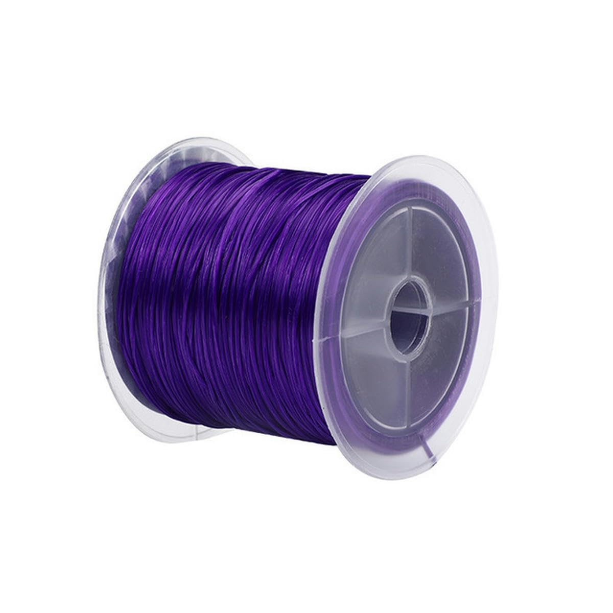 50–500 Yards hochelastische Perlenschnur, transparent, elastisch für die Herstellung von Armbändern, elastisches Band für Nähzubehör, Armbänder, Perlenstickerei, dunkelviolett, 500 m