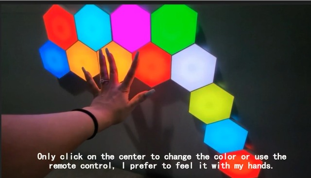 YXQUA Hexagonal Wall Light Modular Touch Sensitive Lights Creative Geometry Assembly LED Hexagon Lights Suitable for Iving Room,Bedrooms,DIY Lovers, Gifts (6 Pack) - Image 8