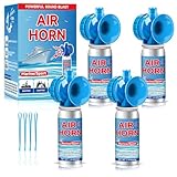 Air Horn 1.4oz 4pcs - 120dB Loud Mini Small Safety Bear Horn, Coast Guard Approved Marine Boat Horn, Sports Events Celebrate Victory& Outdoor Camp Emergency Alarm