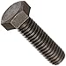 Steel Hex Bolt, Plain Finish, Hex Head, External Hex Drive, Meets ASME B18.2.1/ASTM A307, 4" Length, Fully Threaded, 7/16"-14 Threads (Pack of 25)
