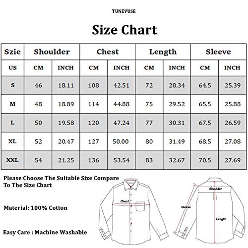 Tunevuse TUC100-014-M Men Floral Dress Shirts Long Sleeve Vintage 70S Floral Button Down Shirts 100% Cotton Pink Floral Print Medium thumb #6