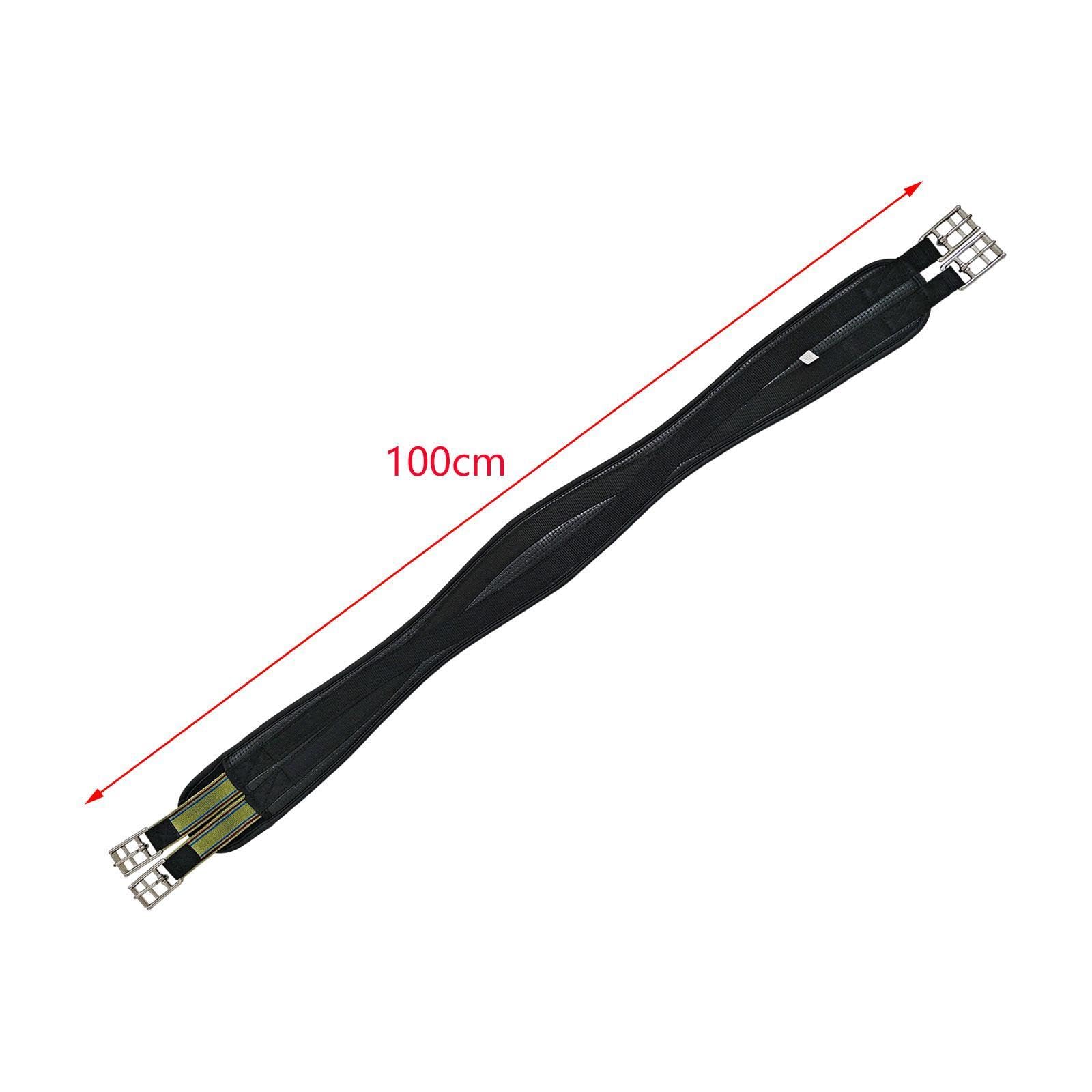 Sottopancia per Cavallo Elasticizzato Accessorio Sella Antiscivolo Similpelle Regolabile con Fibbia Acciaio Adatto per Escursioni Equitazione, 100 cm