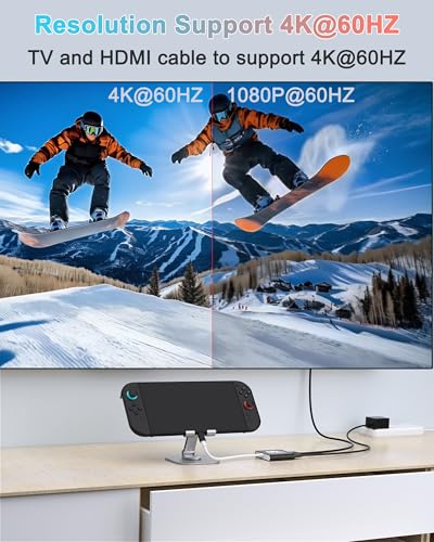 Image of Switch Dock for Nintendo Switch & OLED, 3 IN 1 Perfect Replacement, USB C to HDMI Adapter, Portable Gaming Dock, Black