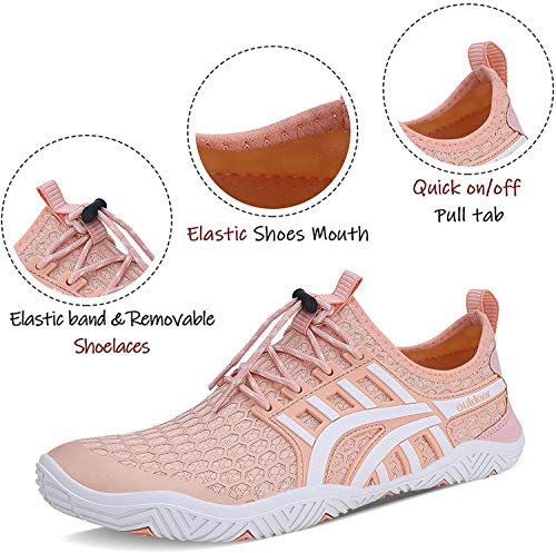 Image of MAYZERO Water Shoes Men Women Swim Surf Shoes Beach Pool Shoes Wide Toe Hiking Aqua Shoes Winter House Slippers