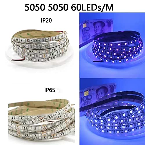 Tira LED flexible UV 12V 5 m 395-405nm IP65 miniatura 2
