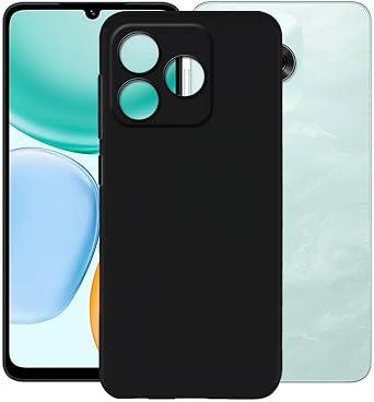 for Honor X5c Plus 6.74" Case, Black Shockproof Bumper Sleeves, Phone Case Drop Antiscratch Protection Cover Ultra-Thin Soft Silicone Phone Case for - Black