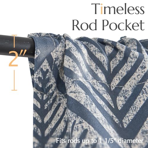 jinchan-Tie-Up-Valance-Curtain-Geometric-Valance-for-Kitchen-Living-Room-Ferns-Leaf-Print-Blackout-Window-Valance-Adjustable-Thermal-Insulated-Tie-up-Valance-18-Inch-Rod-Pocket-1-Panel-Blue-on-Beige jinchan Tie Up Valance Curtain Geometric Valance for Kitchen Living Room Ferns Leaf Print Blackout Window Valance Adjustable Thermal Insulated Tie up Valance 18 Inch Rod Pocket 1 Panel Blue on Beige