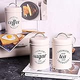 organizador latas cocina Tapa hermética sellada: la tapa con forro de silicona crea un sello hermético y mantiene el contenido fresco y seco. Este juego de tarros de cristal rústico completará tu cocina.