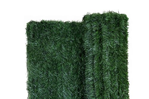 Casanoov haie artificielle PICO brise vue jardin 180x1000 cm 1,8x10 m 18 m² PVC vert double ton clôture extérieure terrasse sans entretien rouleau occultant...
