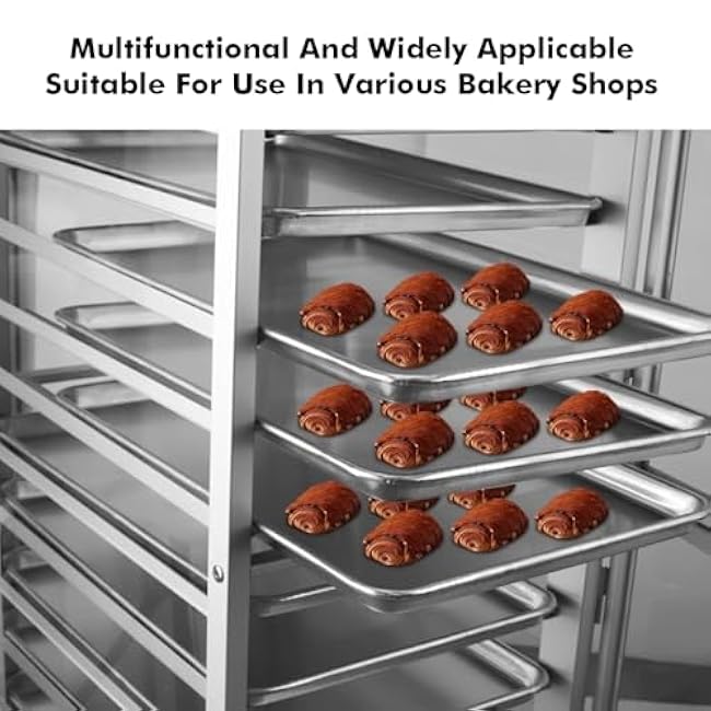 18-Tier Aluminum Rack, Bakery Cooling Cart, Heavy-Duty Food Tray Storage Trolley for Home & Commercial Kitchens, Ideal Bakery Cooling Solution-g28D0kLq