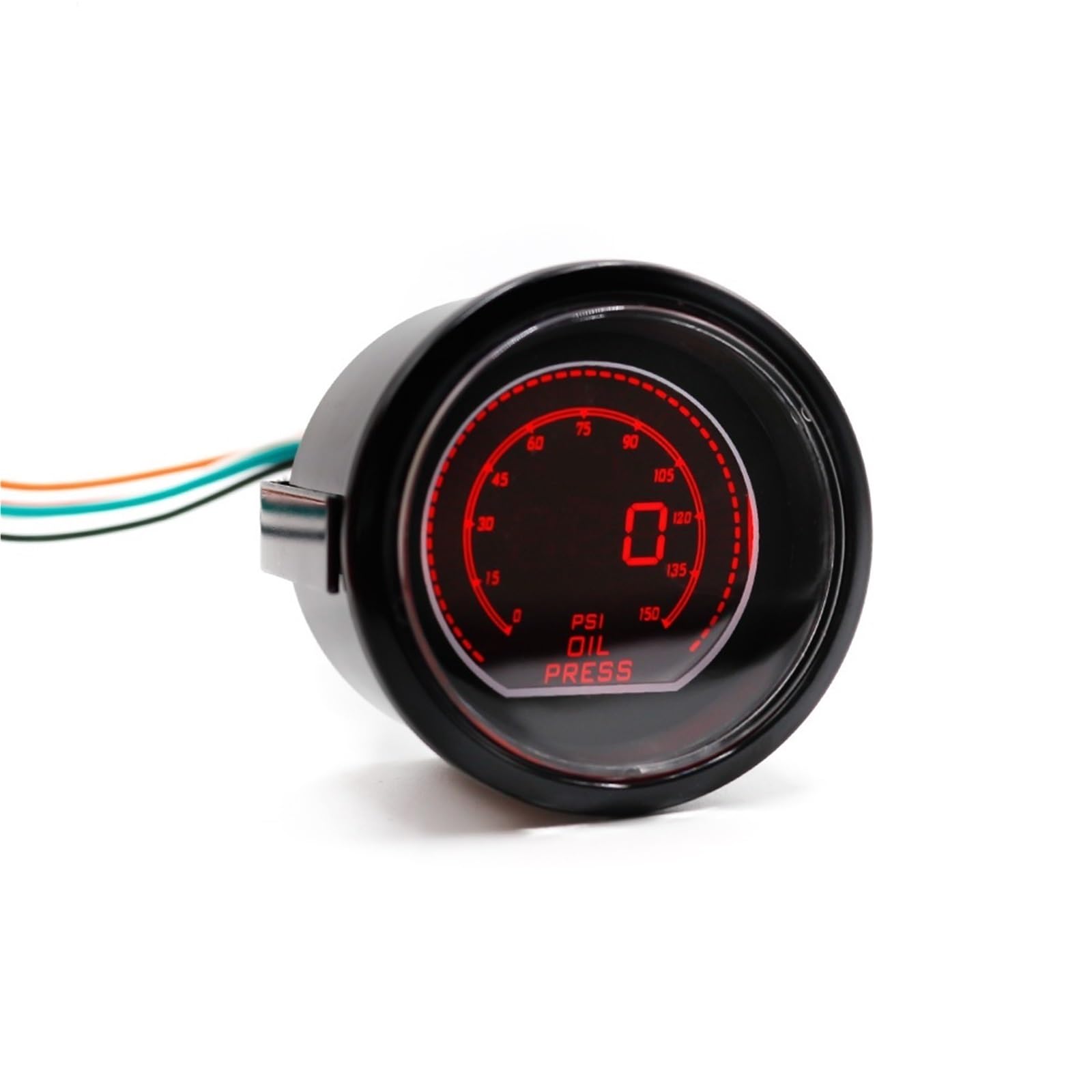 Medidor de presión de aceite de coche de 52mm y 2 pulgadas, indicador de presión de aceite Led rojo/azul de 0-150PSI con Sensor/medidor de coche