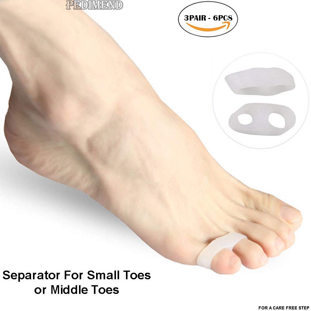 PEDIMENDTM Hallux Valgus Toe Separator with Two Holes and Toe Spreader, Orthopedic Toe Spreader, Toe Spreader, Toe Spreader, For Overlapping Toes, Relieves Toe Pressure, Men's and Women's, Chiropody