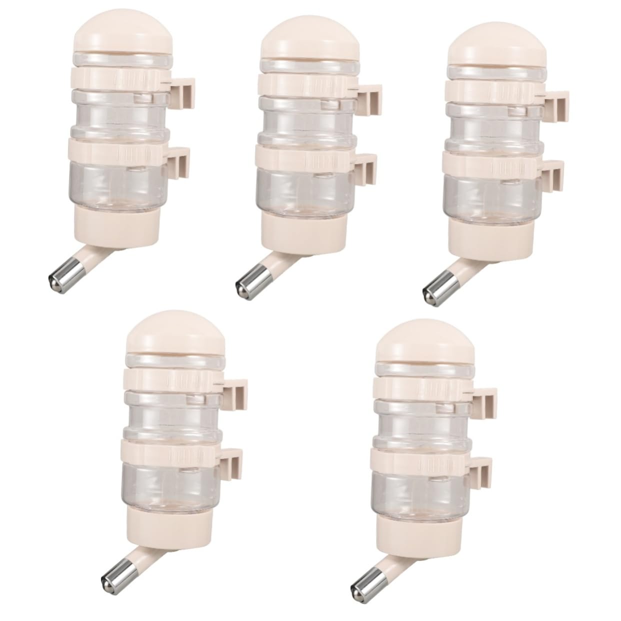 BESPORTBLE 5stücke Haustier Wasserflasche Automatischer Wasserspender Für Hunde Und Katzen Mit Stabilem Design Für Käfige Aus Edelstahl Leicht Zu Befüllen Und Auslaufsicher