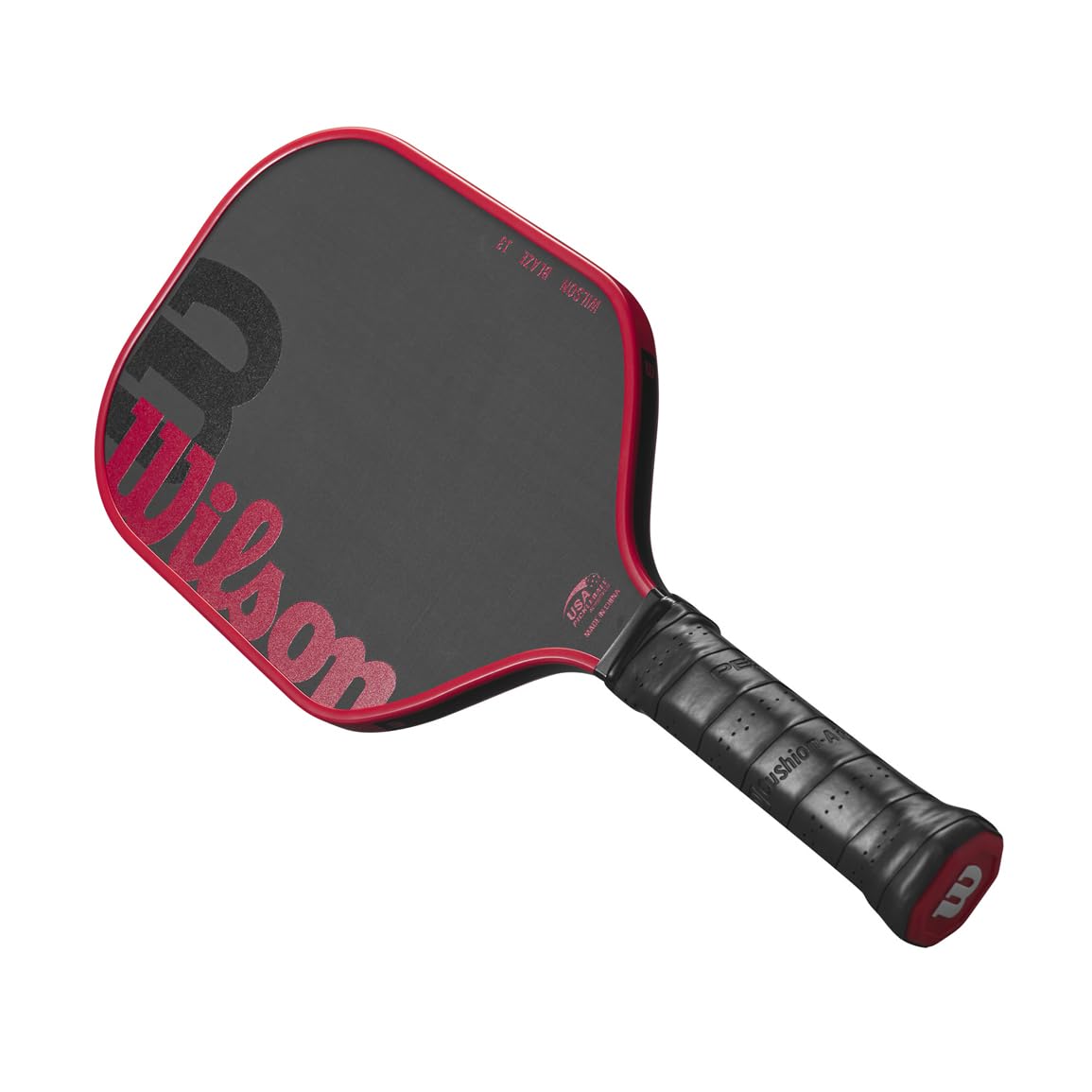 WILSON Blaze Series Pickleball wiosła - uchwyt rozmiar 2-4 1/10.2 cm, czarny/czerwony