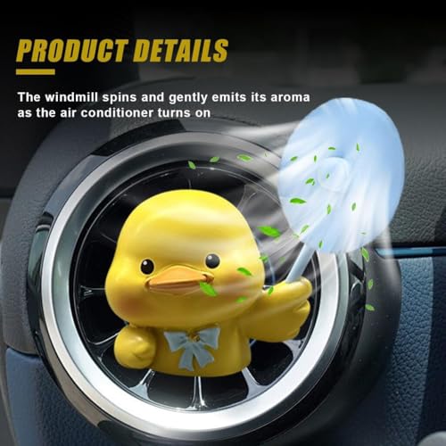 Image of Zibuyu Car Dashboard Air Freshener, Duckling AC Vent Clip, Unscented