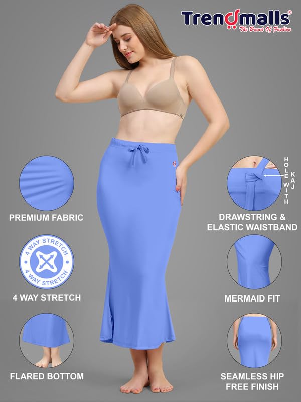 Image of TRENDMALLS Women's Polyester Spandex Saree Shapewear Petticoat for Women, Cotton Blended,Petticoat,Skirts for Women,Shape Wear Dress for Saree Shaper